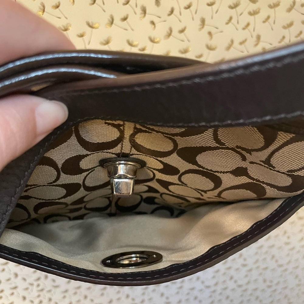 Coach - Vintage Signature Monogram Canvas Logo Crossbody Bag EXCELLENT Cond. - Picture 6 of 12